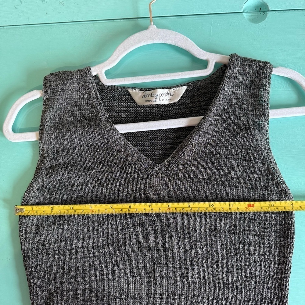 Dorothy Perkins Gray Ribbed Fitted Tank Top - Picture 10 of 10